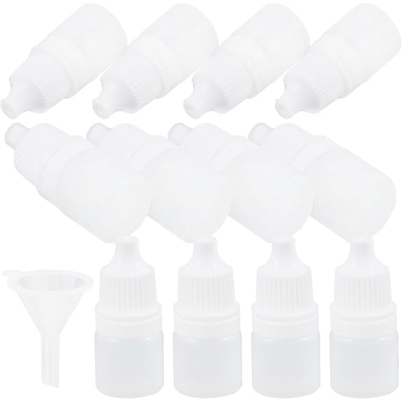 12pcs 3ml White Squeezable Eye Dropper Bottles Empty Plastic Dropper Bottles with Tightly Seal Lid and Portable Design for Small Liquid Dispensing