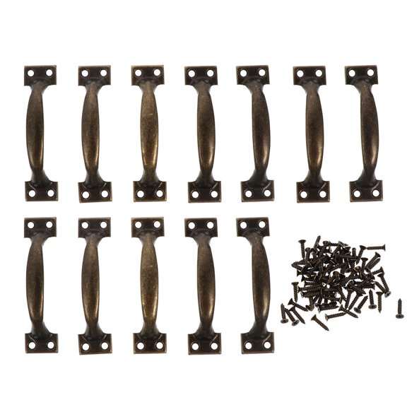 GOOHOCHY vintage door hardware Bow Handle Iron Bronze Shoe Cabinet Furniture Upgrade 12pcs