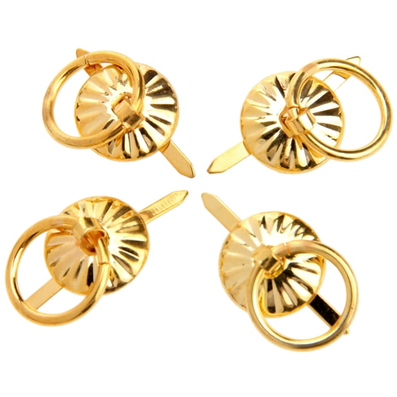 12pcs/4pcs Pull Handle 17mm Vintage Iron Ring Knobs Gold/Antique Bronze Cabinet Door Cupboard Drawer Wardrobe Furniture Fittings