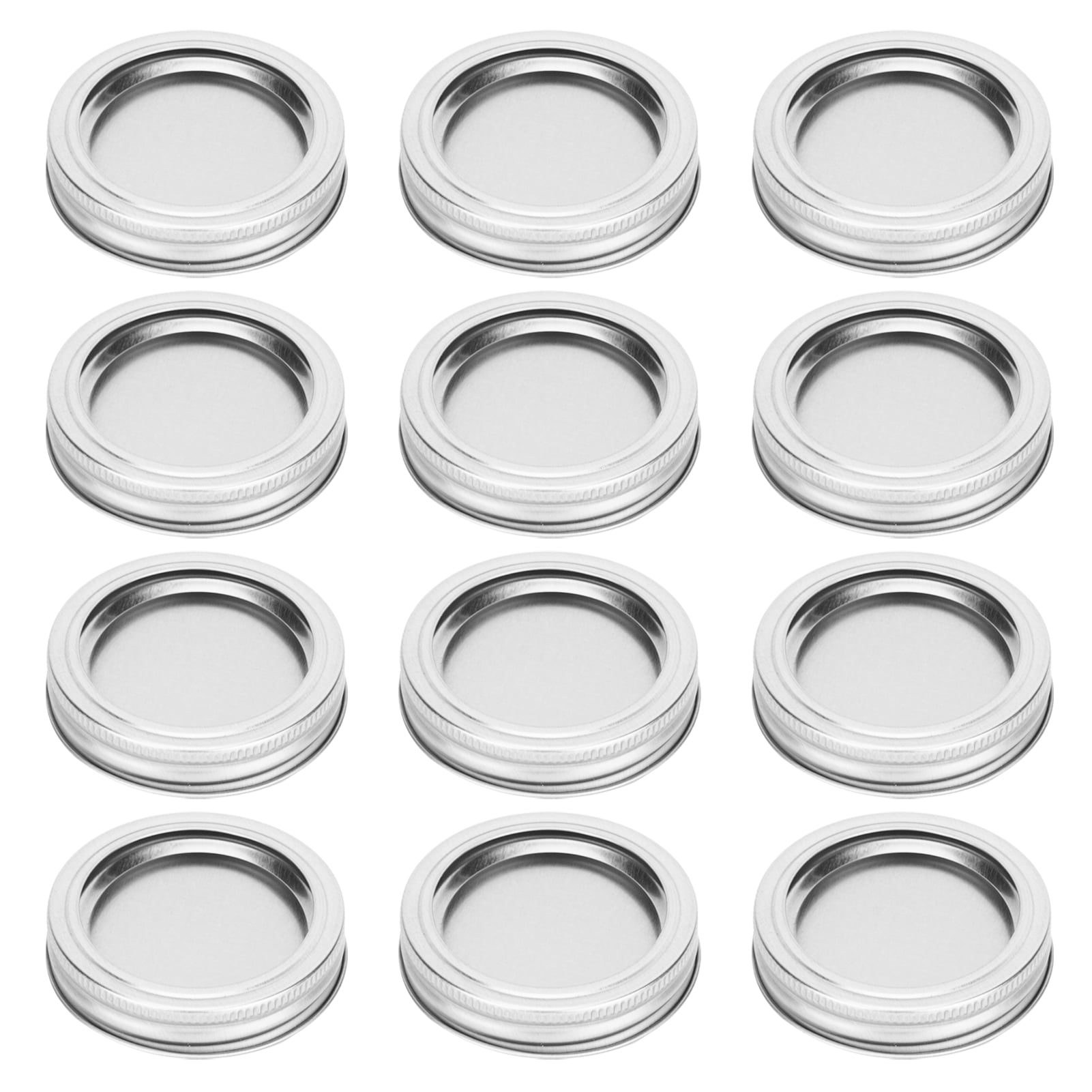 12pcs 70mm Round Regular Mouth Split‑Type Canning Lids, jar Lids for