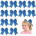 thumbnail image 1 of JoyBowie 12 Pcs 8 Inch Royal Blue Hair Bows Grosgrain Ribbon Alligator Clips for Girls Kids Toddlers, 1 of 10