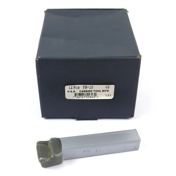 12pcs ACT FR-10 C2 Grade Carbide Brazed Lathe Tool Bit 0 Offset Edge 5/8" Shank