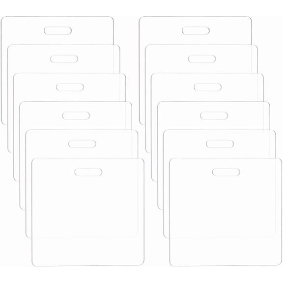 12pcs Acrylic Badge Buddy 3.1x3.3inch DIY Badge Buddy Blanks Set