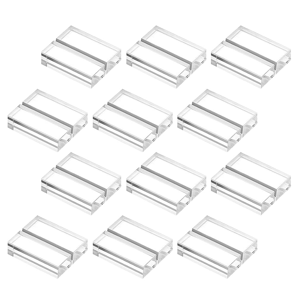 12pcs Acrylic Card Display Stand Table Number Stands Clear Acrylic Sign