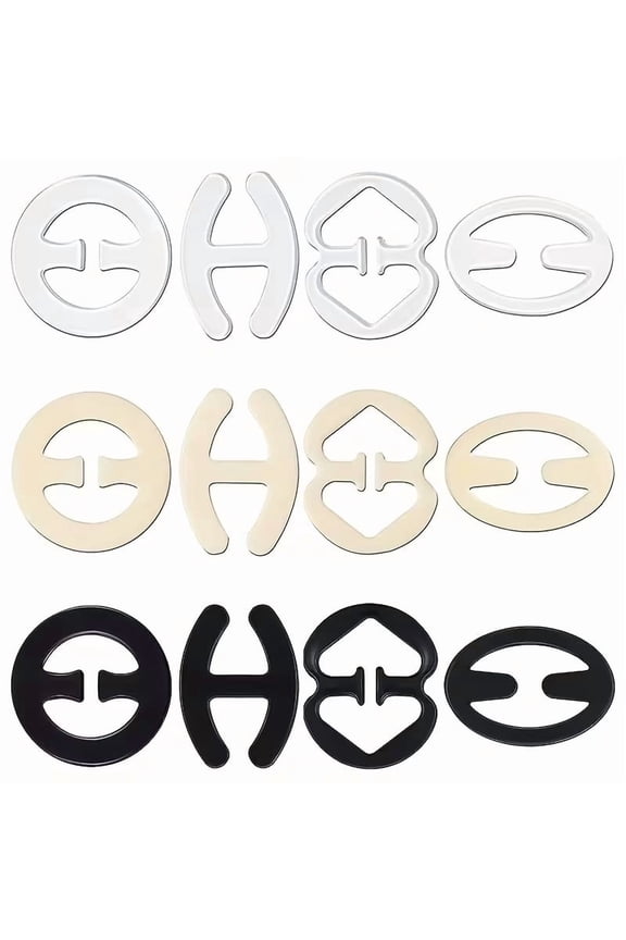 12pcs Adjustable Bra Clips for Secure Straps & Cleavage Control Compatible with Strapless, Racerback & Traditional Bras