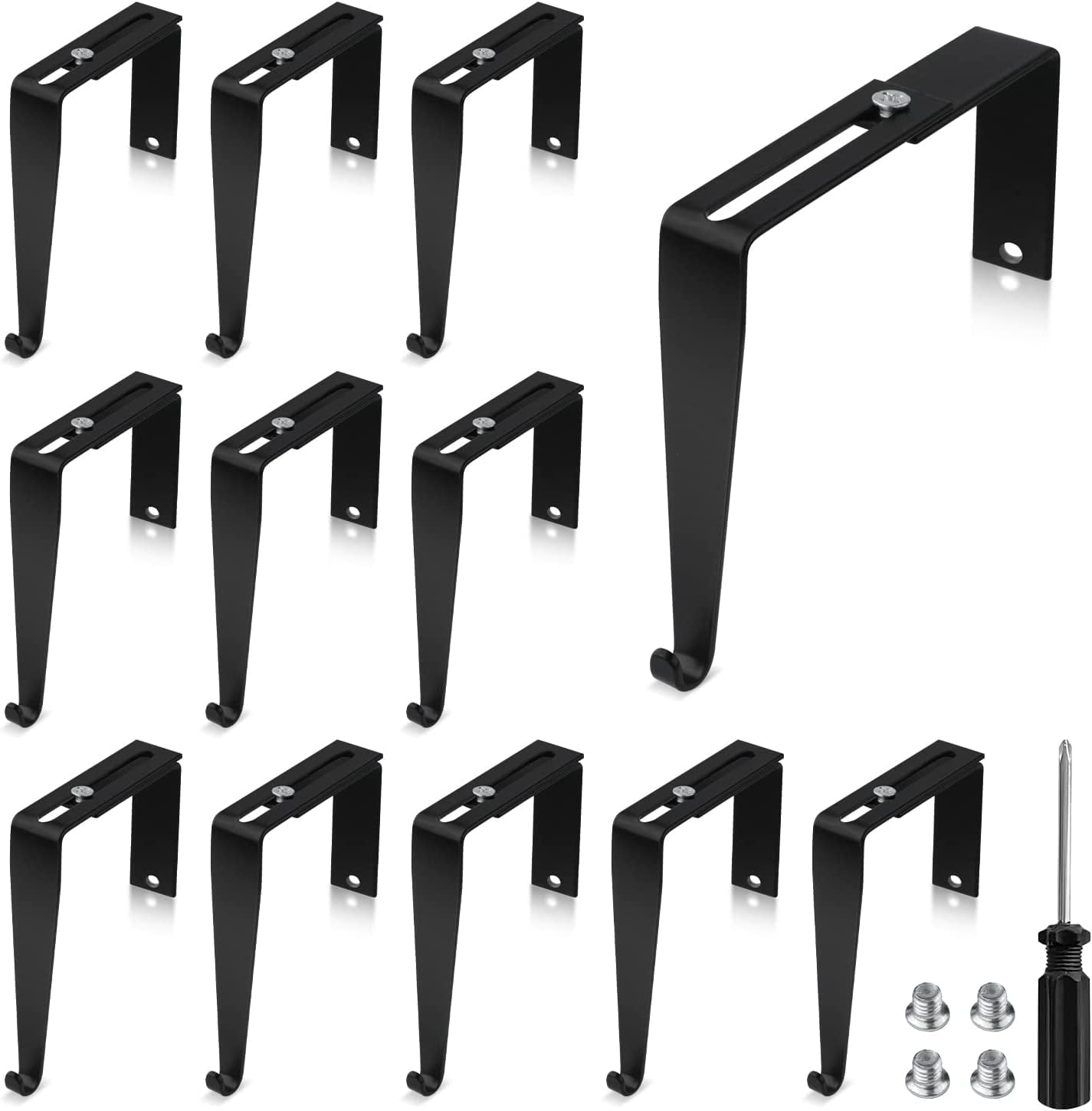 12pcs Adjustable Cubicle Wall Hangers, Metal Cubicle File Hooks Cubicle ...