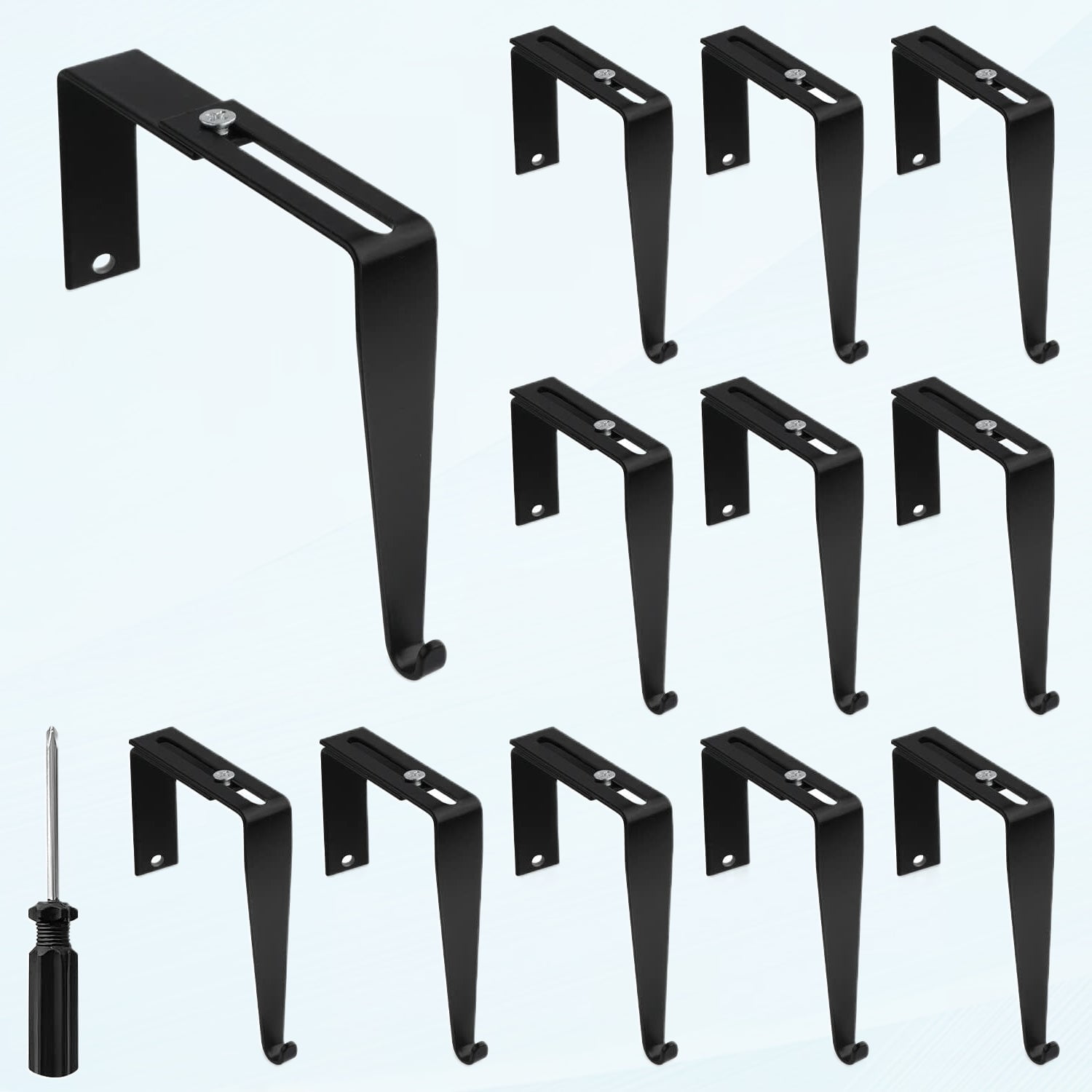 12pcs Adjustable Cubicle Wall Hangers, Metal Cubicle File Hooks Cubicle ...