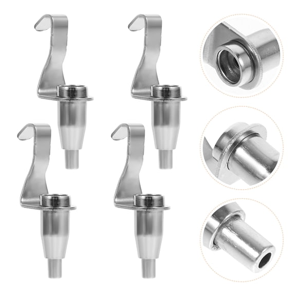 12pcs Sturdy Silver Iron Wire Rope Hooks for Picture Display Adjustable at Home or Museum