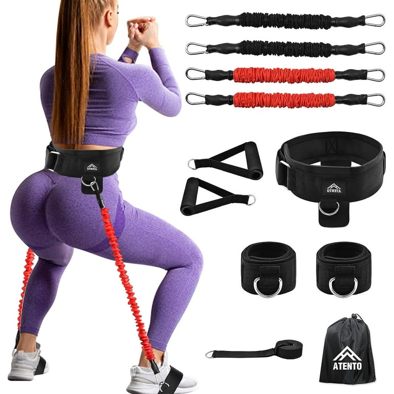12pcs Ankle Resistance Bands With Cuffs,For Leg And Glutes Workout,Exercise  Bands,Glutes Workout Equipment For Booty Training.Glutes Workout Equipment