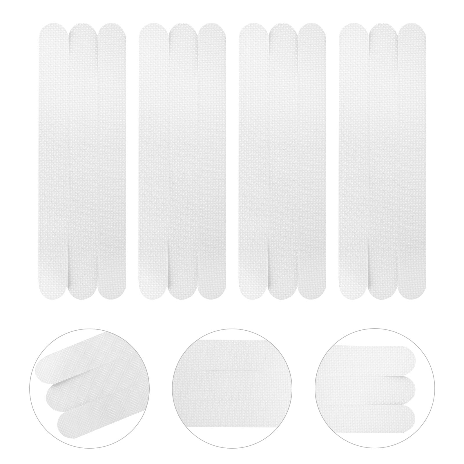 12-Pack Shell Shape Anti-Slip Bathroom Stickers - Adhesive Safety Strips For Bathtub And Shower
