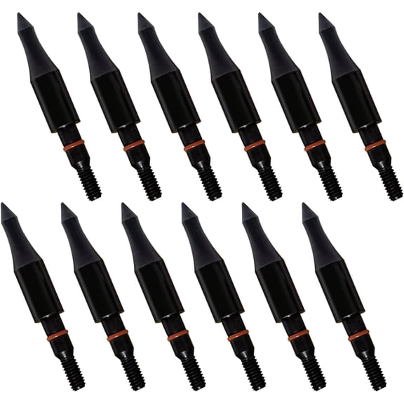 12pcs Archery Arrow Tips 100/125/150/200 Grain Field Tips 5/16 Inch Screw in Bullet Points , Archery Target Crossbow Practice Tip for Arrow Recurve Bow Compound Bow, Hunting Bow Arrow Target Practice