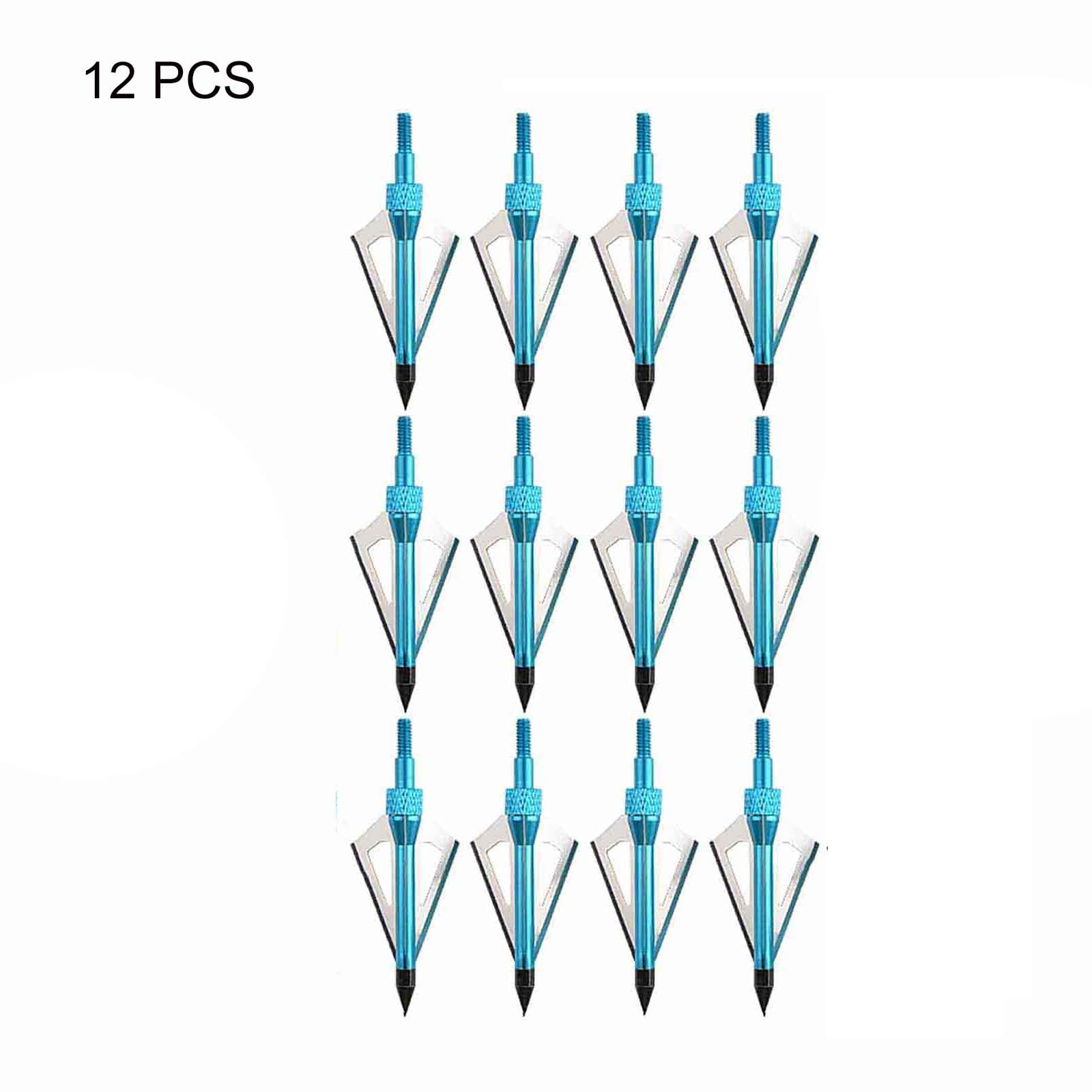 12pcs Archerys Broadheads 100 Grains Hunting Arrows Heads Arrows Tips