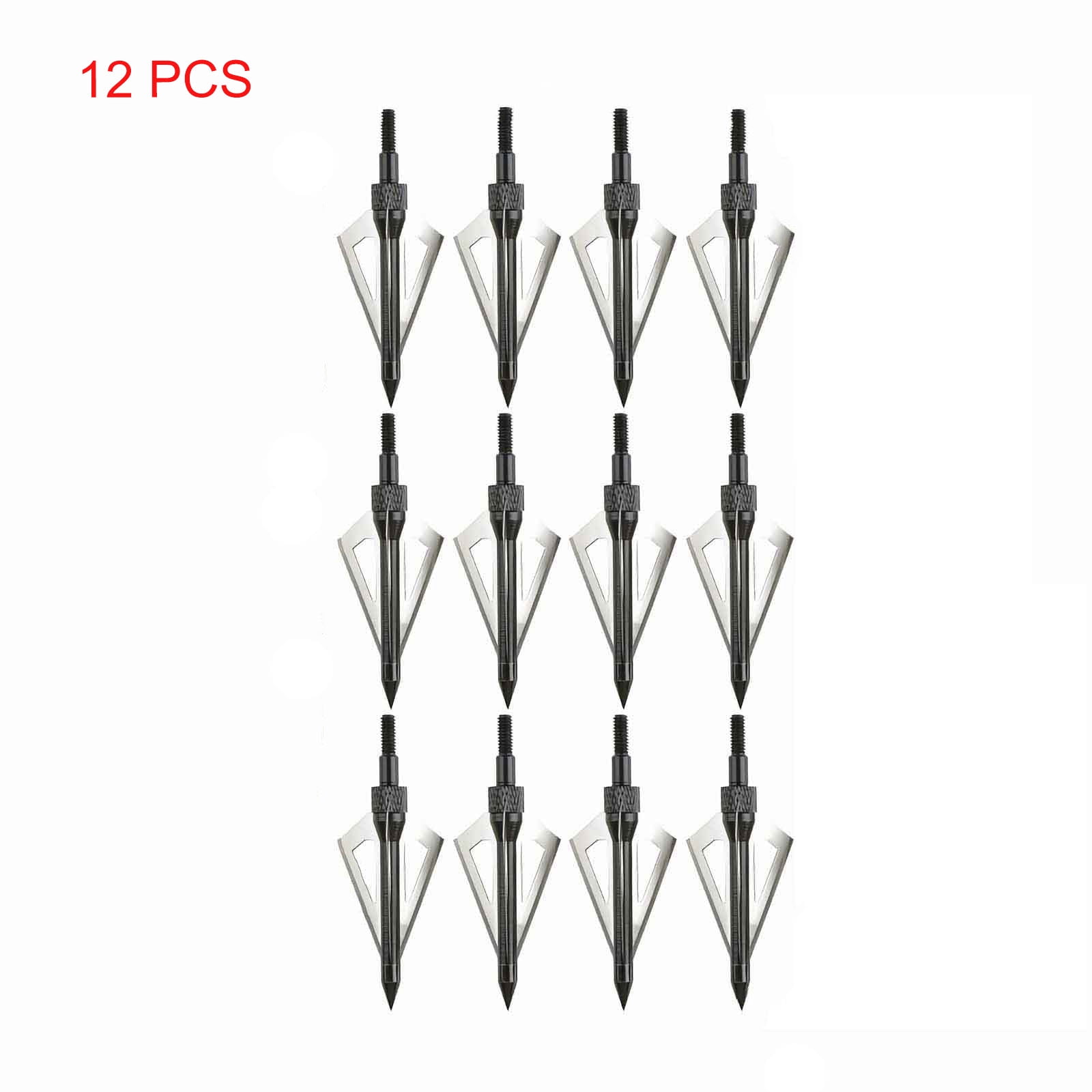 12pcs Archerys Broadheads 100 Grains Hunting Arrows Heads Arrows Tips
