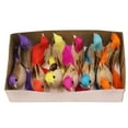 thumbnail image 1 of 12pcs Artificial Feather Bird Ornaments, Realistic Color & Natural Style Christmas Decor, Tiny Birds For Home, Holiday Craft Displays, Flocked Bird Picks For Wreaths, Tree Toppers, 1 of 7