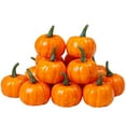 thumbnail image 1 of 12pcs Artificial Small Foam Pumpkins Vegetables Models Realistic Pumpkins Teaching Props for Halloween Autumn Harvest Thanksgiving Home Party Scene Decorations Hotel Accessories, 1 of 7