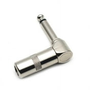 12pcs Audio Cable Mono 6.35 Angle Straight Plug Audio 1/4' Mono Plug Metal Plug Guitar Effect Patch Cable Plug Chrome