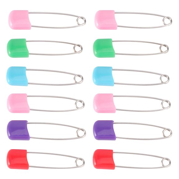 12pcs Baby Kids Cloth Diaper Stainless Steel Traditional Safety - Size S (Random Color)