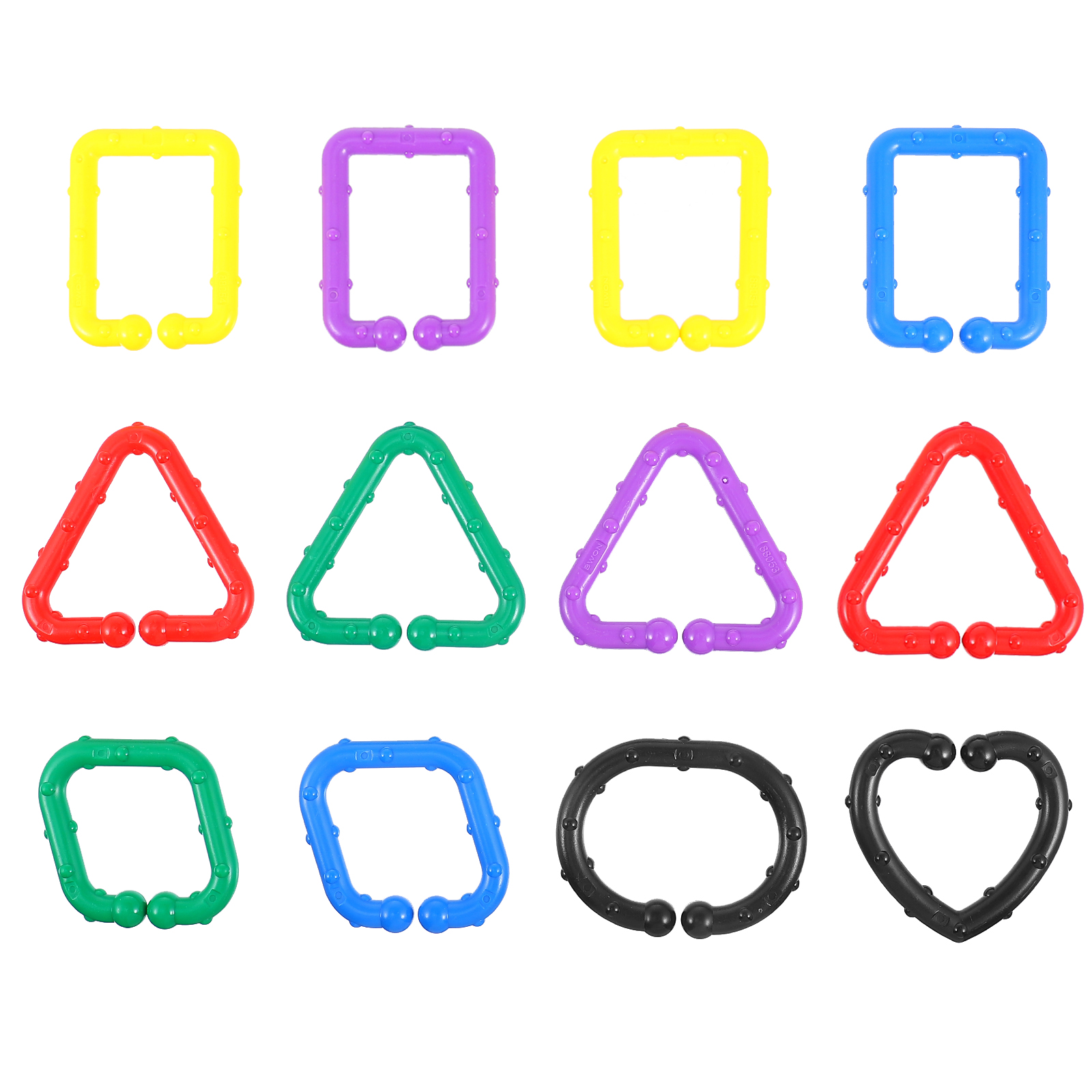 12pcs Baby Rings Link Toys Stroller Hanging Toys Connecting Rings Toys