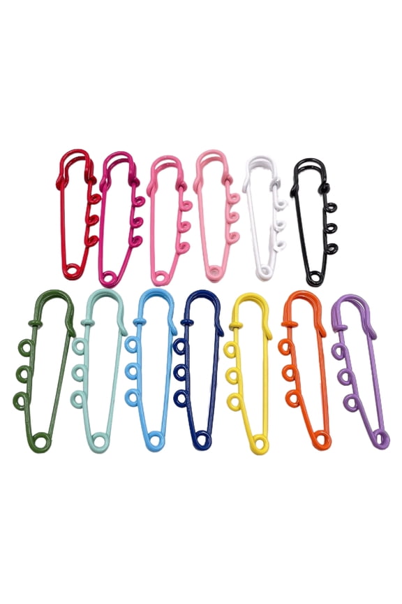 12pcs/Bag Brooch Pins Colorful Pin Crafts Sewing Supplies Accessories Stylish Decorative Pins for Women