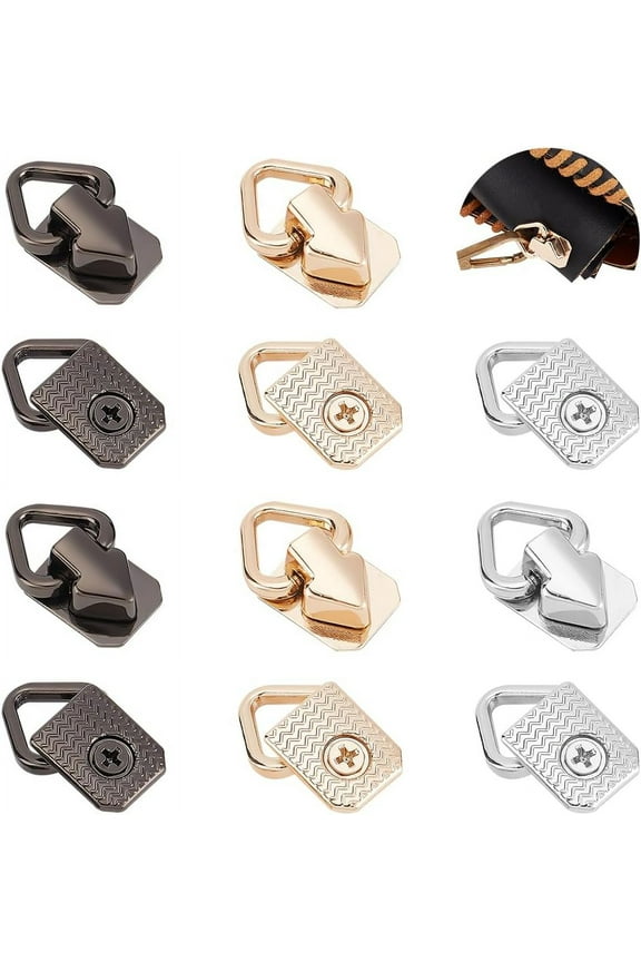 12pcs Bag Side Clip Buckles 3 Colors Metal Purse Suspension Clasp Handbag Chain Connector Buckles with Triangle Ring Webbing Belt Hooks Clip Lanyard Clasp DIY Bag Making Hardware Accessories
