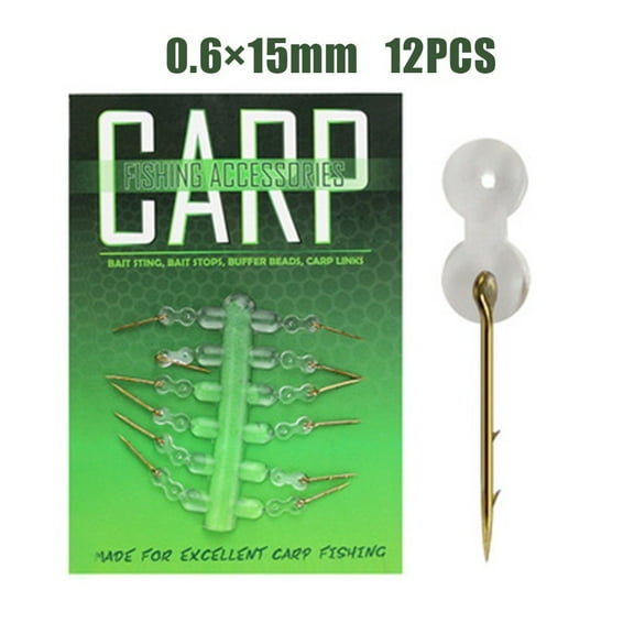 12pcs Bait Spike Carp Fishing Bait Sting Boilies Pin Ronnie Hair Rig Tackle