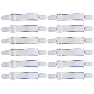 12pcs Bed Sheet Straps Fitted Sheet Clips Straps Bed Sheet Fasteners Clips