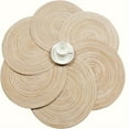 thumbnail image 1 of 12pcs Beige Woven Placemats - Waterproof & Heat Resistant for Dining & Kitchen Decor | Ideal for DIY Crafts, Art Projects | Perfect Gift for Moms & Grandmothers | Versatile Use for Weddings, 1 of 9