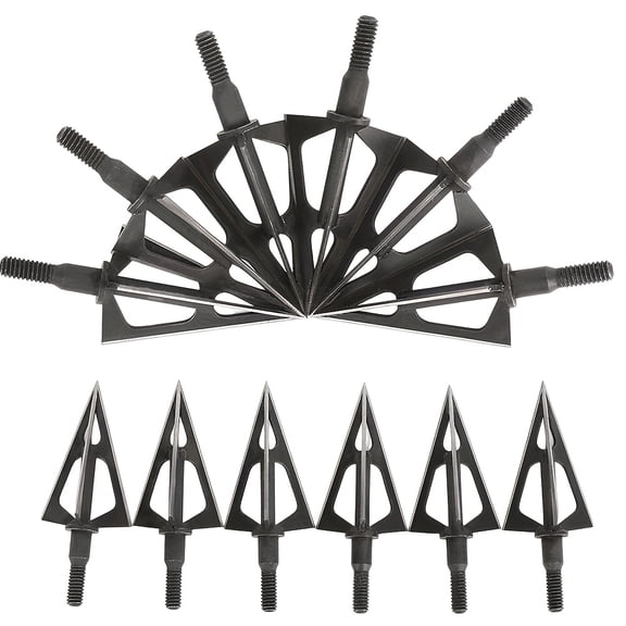 12pcs Black Outdoor Archery Target Heads with Red Dot Design - Durable Hunting & Target Practice Equipment for Precision Shooting, Hunting Accessories, Sleek Metallic Finish, Sturdy Construction