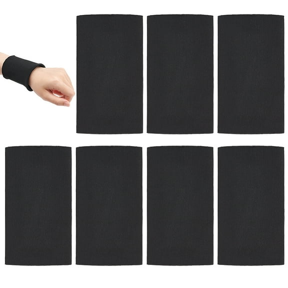 12pcs Black Polyester Ribbing Fabrics 6x3.3inch Knitted Rib Fabric Cuffs Replacement Tubular Rib Knit Fabric for Waistband Wear Jacket Sportswear Cuffs Extension 2mm Thick Cloth