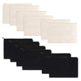 thumbnail image 1 of 12pcs Blank DIY Craft Bag Canvas Pencil Case Makeup Canvas Cosmetic Bag Multi-Purpose Travel Toiletry Bag Zipper Bagsstyle:style3;, 1 of 6