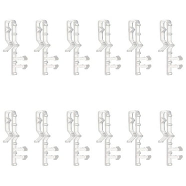 12pcs Blind Valance Clips Clear Plastic Valance Retainer Clips Blind Window Valance Clips Hidden Valance Clips
