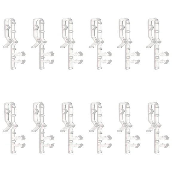 12pcs Blind Valance Clips Clear Plastic Valance Retainer Clips Blind Window Valance Clips Hidden Valance Clips