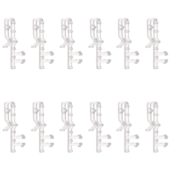 12pcs Blind Valance Clips Clear Plastic Valance Retainer Clips Blind Window Valance Clips Hidden Valance Clips