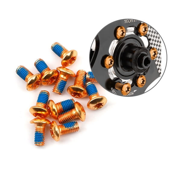 12pcs/Box Convenient T25 Bikes Disc Brake Rotor Bolts Screws for Disc Brake Pads Suitable for Bike Maintenances