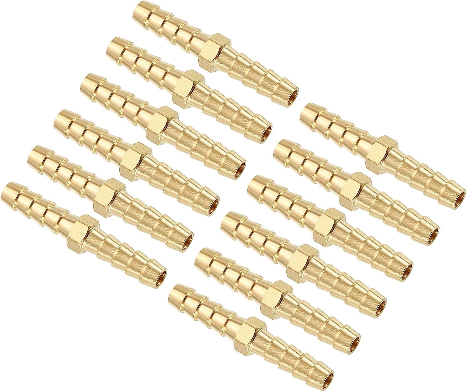 Barb Style 12pcs Brass Hose Barb Fittings 1/4