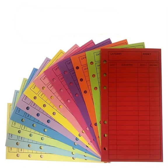12pcs Budget Envelopes, Cash Envelopes PP Binder, Monthly Weekly Tracking Budget Planner, Cash Envelopes for Budget Savings Debt Repayment Fund Daily Expenses