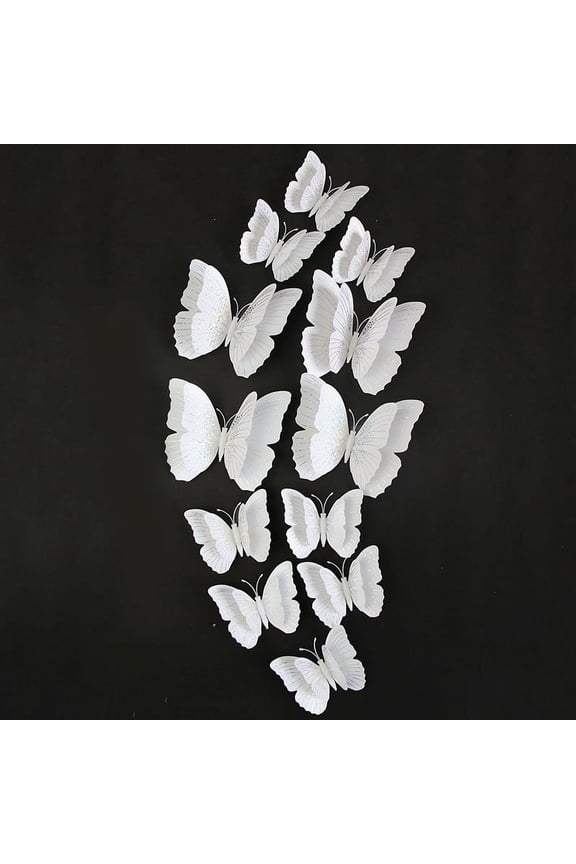 12pcs/Butterfly Wall Decoration Removable 3D Butterfly Wall Decals for DIY Wedding Birthday Home Decor Party Photo Prop