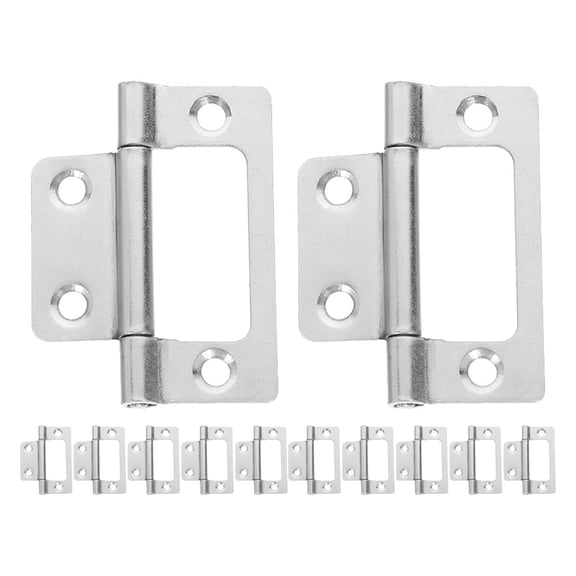 DEEPCRAFF 12Pcs Stainless Steel Swinging Door Hinges Silent Heavy Duty Flush Design for Kitchen Cabinets