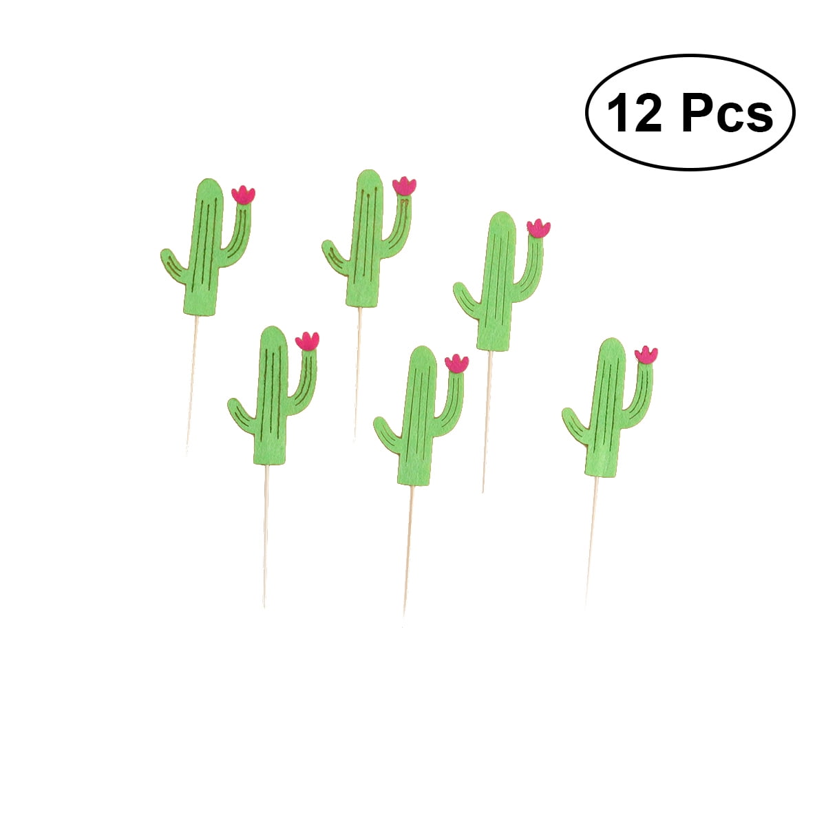 12pcs Cactus Cupcake Toppers Cake Picks Cake Decoraiton for Wedding