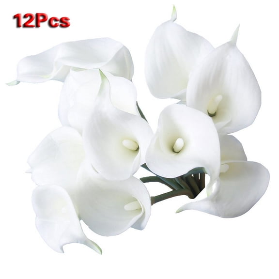 12pcs Calla Simulation Artificial Flower House Decoration - White