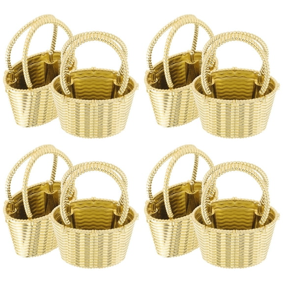 12pcs Candies Baskets Wedding Party Candy Baskets Handheld Small Gift Basket Decorations