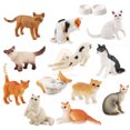 thumbnail image 1 of 12pcs Cat Model Figure Toys Miniatures Kitty Model Collection Figurines PVC Craft Decoraction Toys For  Kids, 1 of 5