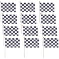 thumbnail image 1 of DEEPCRAFF Multi-Color Racing Checkered Flags on Wooden Sticks, Lightweight and Fade-Resistant Decorative Flags for Events, 1 of 6