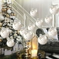 thumbnail image 1 of 12pcs Christmas Ball Decorations - Silver Snowball Pendants for Tree/Window, Sparkling Holiday Ornaments with Hooks & Snowflakes, Waterproof Plastic Decorations for Home/Shop Festive Displays, 1 of 6