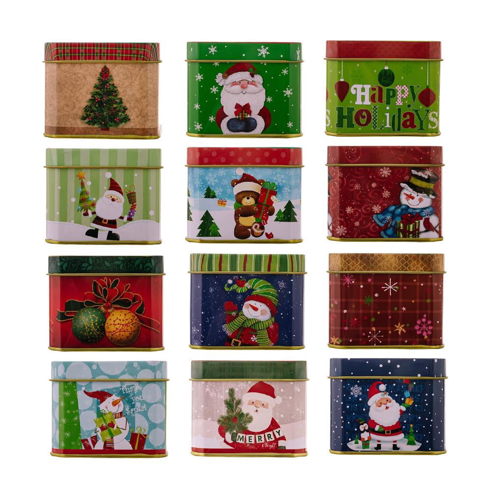 12pcs Christmas Cookie Boxes,Christmas Cookie Containers with Lids ...