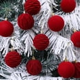 thumbnail image 1 of 12pcs Christmas Flocked Ball Ornaments, White Velvet P Baubles for Christmas Tree Decorations, Holiday Party, Window Display, Indoor Outdoor Hanging Decor, 1 of 6
