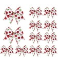 12pcs Christmas Tree Bows Ornaments 6 Inch Large Christmas Wreath Bows