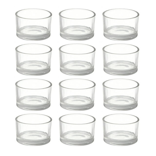 12pcs Clear Votive Candle Holder Table Centerpiece Glass Tealight