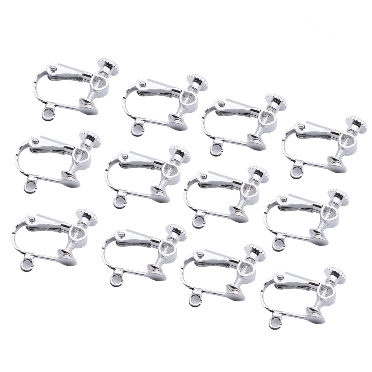 12pcs Clipon Earring Components Open Nonpierced Ears Earring Jewelry
