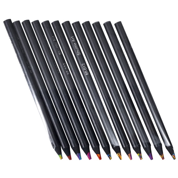12pcs Colorful Graffiti Pencils Colored Core Pencils Wooden Painting Pencils Colored Painting Pencils